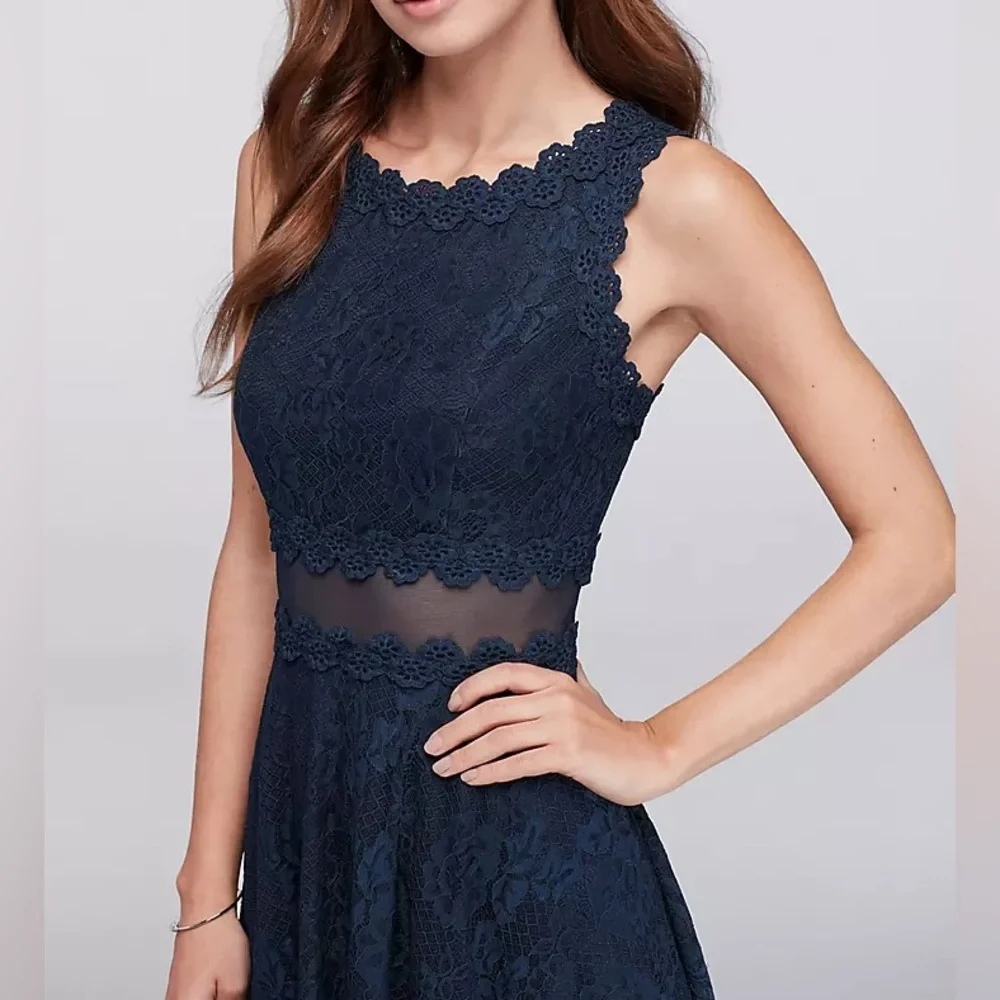 CITY TRIANGLES Scalloped Lace A-Line Dress - Picture 3 of 15